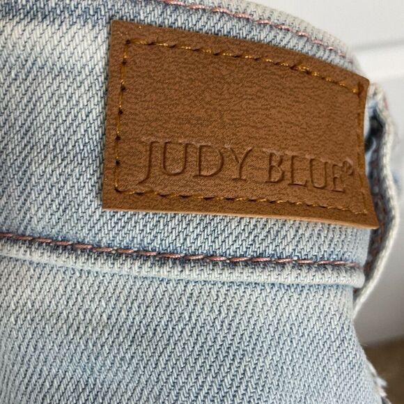 Judy Blue Size 0/24 Cadence Jean Hi Waist Wide Leg Braided Waistband Bohemian R2 - Picture 9 of 12